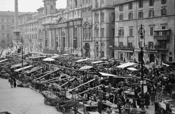 Piazza Navona negli anni '40